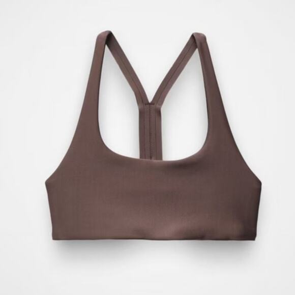Prana Sculpt Deep Breath Bra Women's M Light Espresso Scoop Neck Strappy Back - Picture 1 of 9